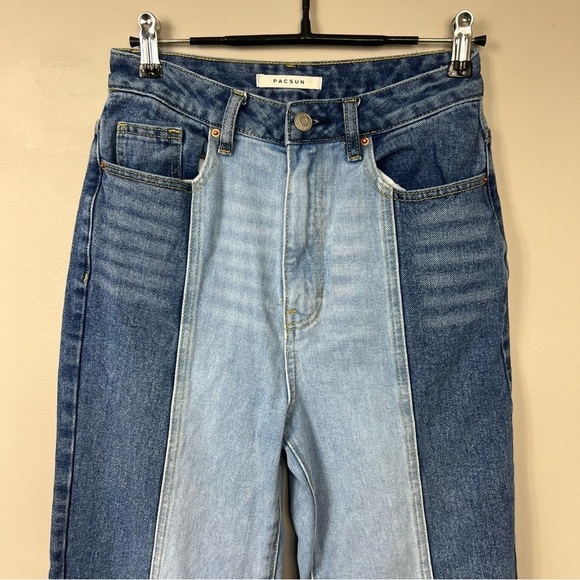 PACSUN 90's boyfriend two tone wide leg jeans Sz 26 - Picture 5 of 7